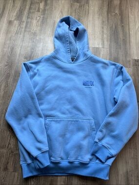 White Fox Boutique Light Blue Hooded Pullover Sweatshirt